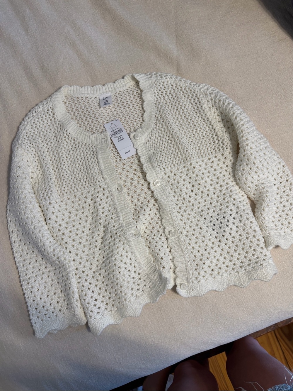 Baby Gap 2T Crochet Button-Front Sweater Cardigan